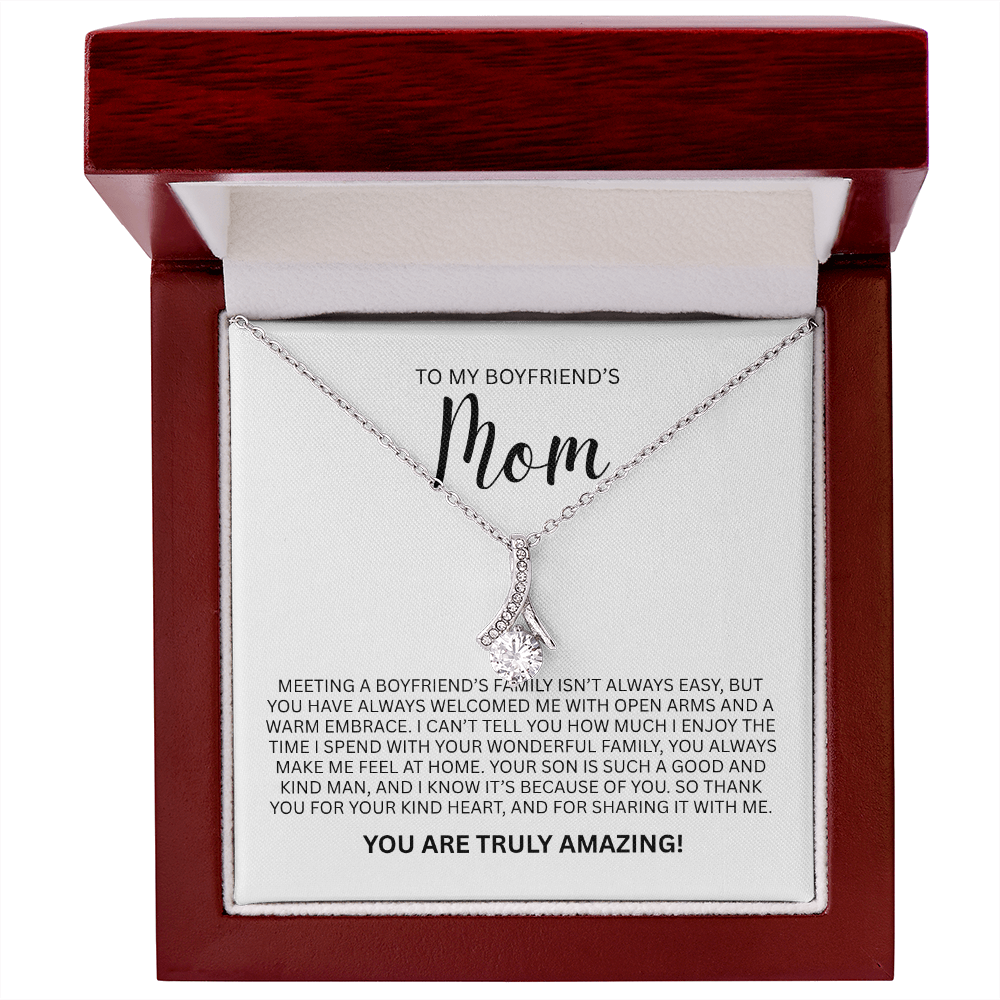 Enchanting Gift "To My Boyfriends Mom" Alluring Beauty Necklace