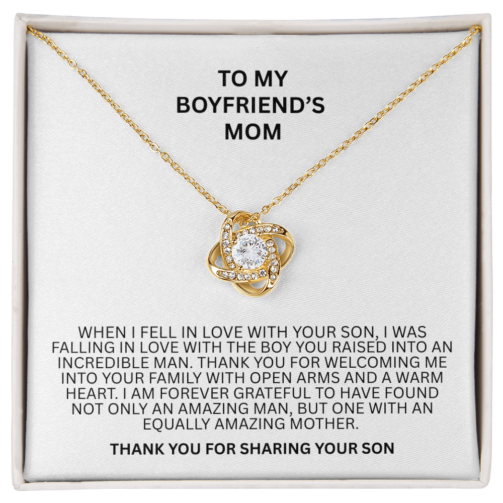 Charming Love Knot Necklace "To My Boyfriends Mother"