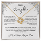 Gift for Daughter - "To My Daughter, Love Dad" Love Knot Necklace