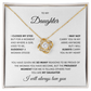 Gift for Daughter " So Many Reasons" Love Knot Necklace