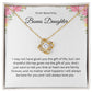 Elegant Love Knot Necklace "To My Beautiful Bonus Daughter"