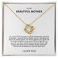 Graceful Gift "To My Beautiful Mother" Love Knot Necklace