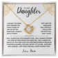 Daughter Gift "To My Daughter, Love Mom" Love Knot Necklace