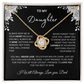 "To My Daughter, Love Dad" Gift - Love Knot Necklace