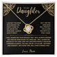 "To My Daughter, Love Mom" Love Gift Love Knot Necklace