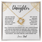 Majestic Gift for Daughter "To My Daughter, Love Dad" Love Knot Necklace