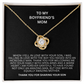 Charming Love Knot Necklace "To My Boyfriends Mother"