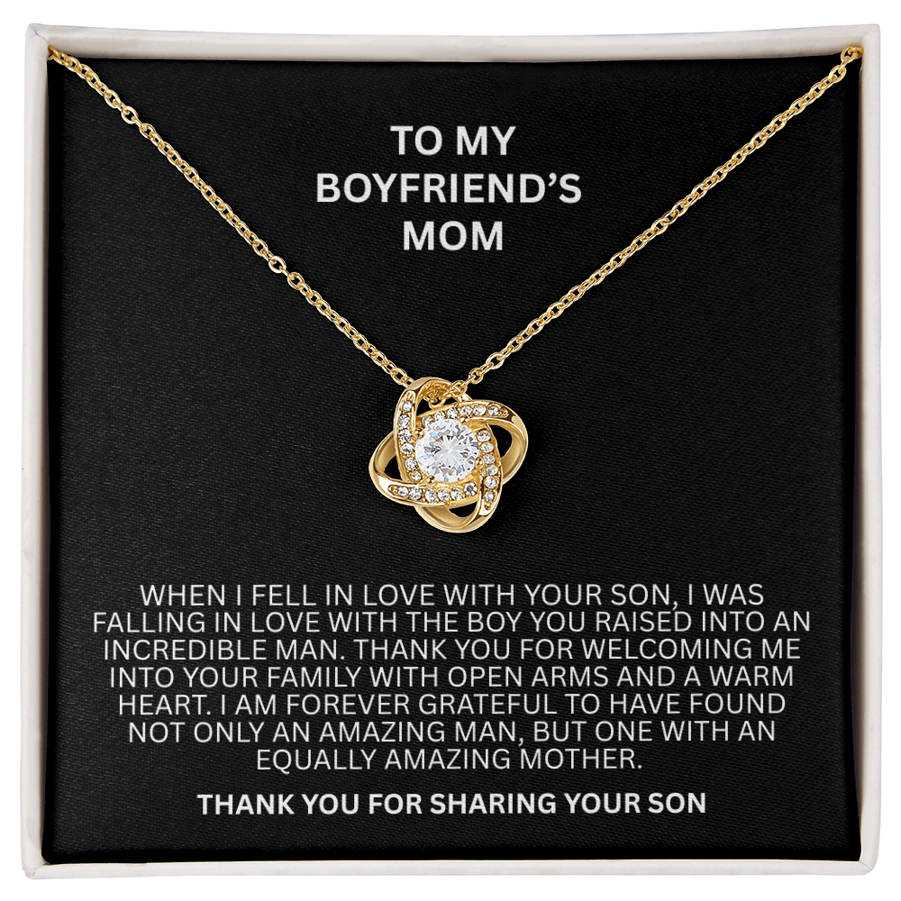 Charming Love Knot Necklace "To My Boyfriends Mother"