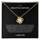Graceful Gift "To My Beautiful Mother" Love Knot Necklace