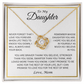 Captivating Gift for Daughter Love Knot Necklace "To My Daughter, Love Mom"
