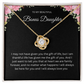 Beautiful Love Knot Necklace "To My Bonus Daughter"