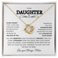 Enchanting Gift for Daughter Love Knot Necklace "To My Daughter, Love Mom"