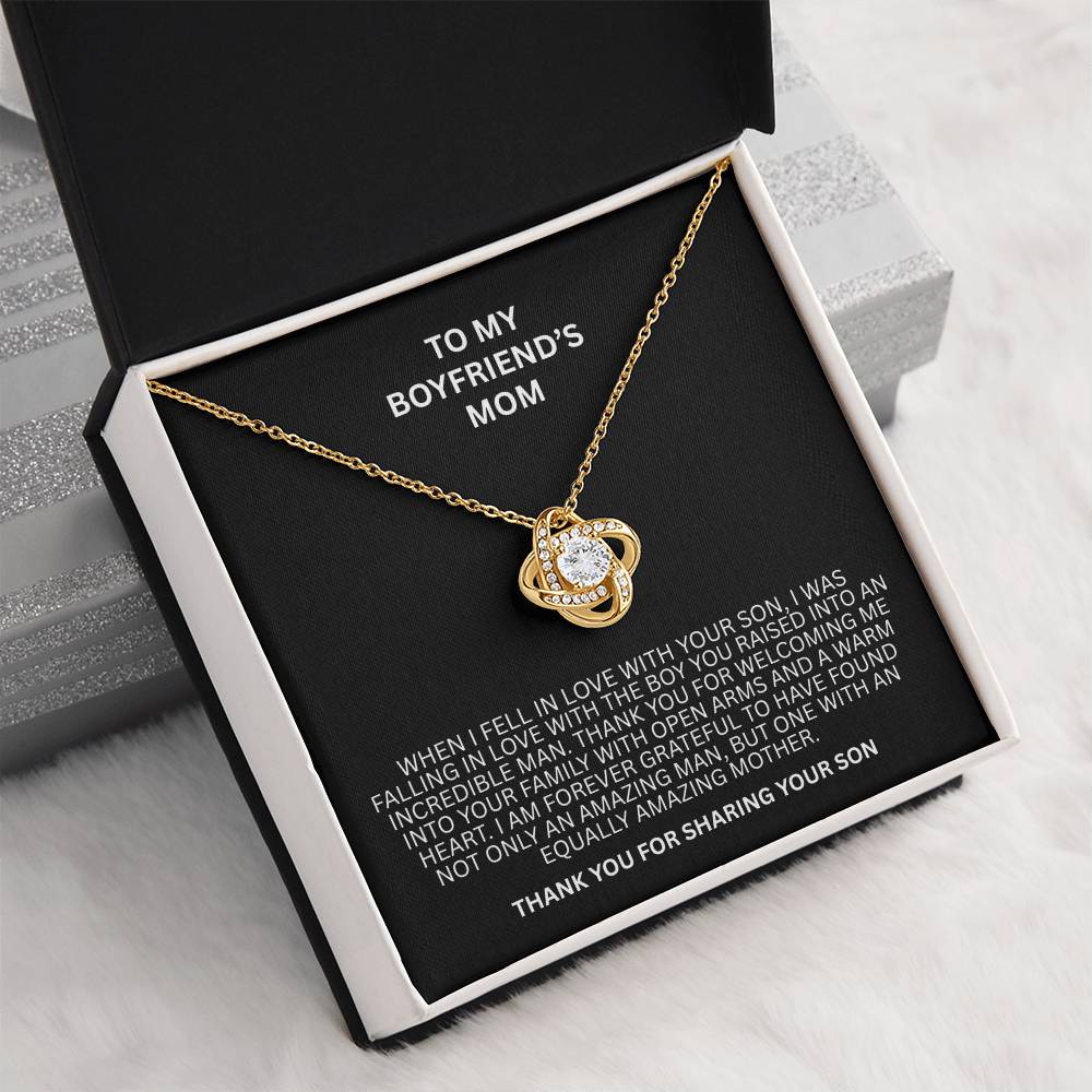 Charming Love Knot Necklace "To My Boyfriends Mother"