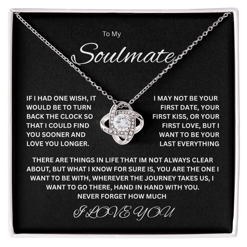 Charming Love Knot Necklace "To My Soulmate"