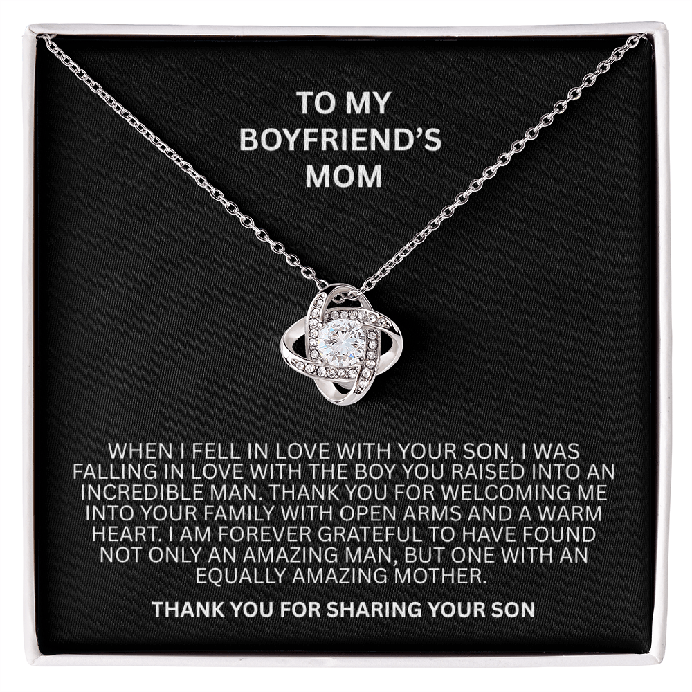 Charming Love Knot Necklace "To My Boyfriends Mother"