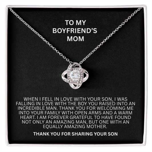 Charming Love Knot Necklace "To My Boyfriends Mother"