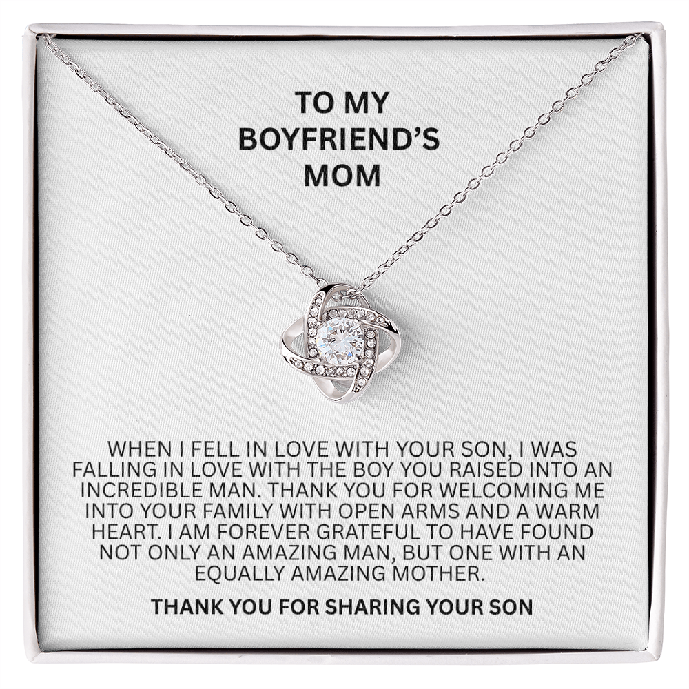 Charming Love Knot Necklace "To My Boyfriends Mother"