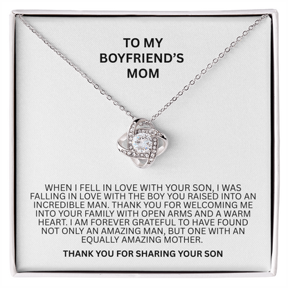 Charming Love Knot Necklace "To My Boyfriends Mother"