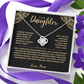 "To My Daughter, Love Mom" Love Gift Love Knot Necklace