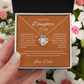 Daughter Gift "ToMy Beautiful Daughter, Love Dad" Love Knot Necklace