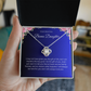Elegant Love Knot Necklace "To My Beautiful Bonus Daughter"