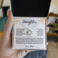 Daughter Gift "To My Daughter, Love Mom" Love Knot Necklace