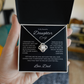 Gift for Daughter "To My Beautiful Daughter, Love Dad" Love knot Necklace