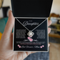 Gift for Daughter "Love Forever, Mom" Love knot Necklace