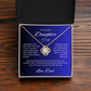Gift for Daughter " To My Beautiful Daughter, Love Dad" Love Knot Necklace