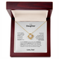 Stunning Gift for Daughter "To My Daughter, Love Dad" Love Knot Necklace