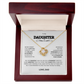 Impressive Gift for Daughter Love Knot Necklace "To My Daughter, Love Dad"