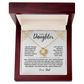 Majestic Gift for Daughter "To My Daughter, Love Dad" Love Knot Necklace