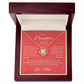 Sparkling Gift for Daughter "To My Beautiful Daughter, Love Mom" Love Knot Necklace