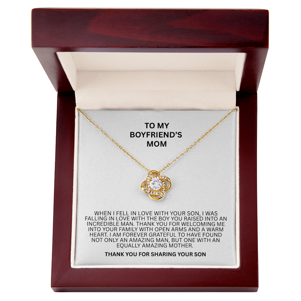 Charming Love Knot Necklace "To My Boyfriends Mother"