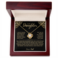 "To My Daughter, Love Dad" Love Gift - Love Knot Necklace