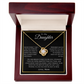 Elegant Gift for Daughter " To My Daughter, Love Mom" Love Knot Necklace