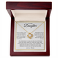 Captivating Gift for Daughter Love Knot Necklace "To My Daughter, Love Mom"