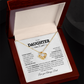 Gift for Daughter "To My Daughter, Love Dad" Love Knot Necklace