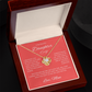 Sparkling Gift for Daughter "To My Beautiful Daughter, Love Mom" Love Knot Necklace