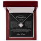 Gift for Daughter "To My Beautiful Daughter, Love Dad" Love knot Necklace