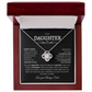 Daughter Gift "Never Forget, Love Dad" Love Knot Necklace
