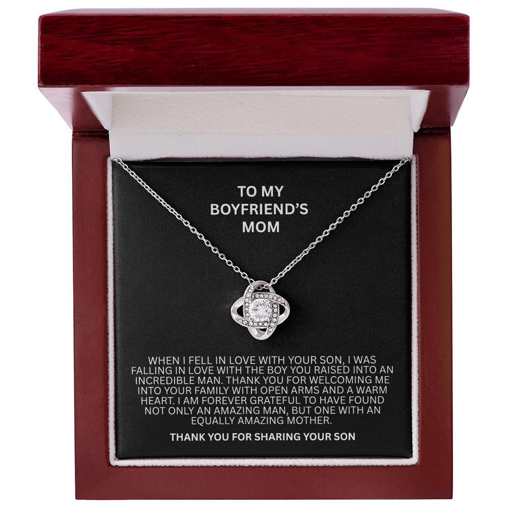 Charming Love Knot Necklace "To My Boyfriends Mother"