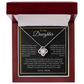 Elegant Gift for Daughter " To My Daughter, Love Mom" Love Knot Necklace