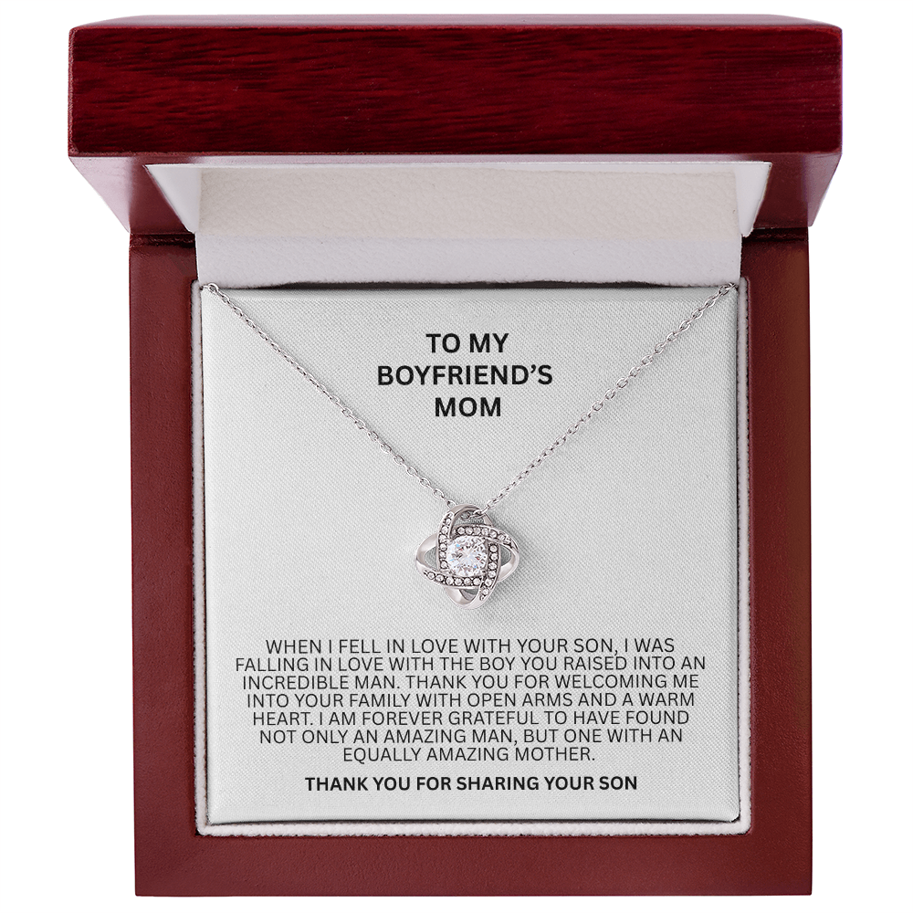 Charming Love Knot Necklace "To My Boyfriends Mother"