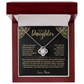 "To My Daughter, Love Mom" Love Gift Love Knot Necklace