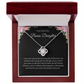 Beautiful Love Knot Necklace "To My Bonus Daughter"