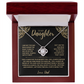 "To My Daughter, Love Dad" Love Gift - Love Knot Necklace