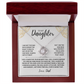 Majestic Gift for Daughter "To My Daughter, Love Dad" Love Knot Necklace