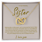 A Forever Connection "To My Amazing Sister" Interlocking Hearts Necklace