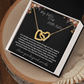 Gift for Sister "Big Sister Little Sister" Interlocking Hearts Necklace